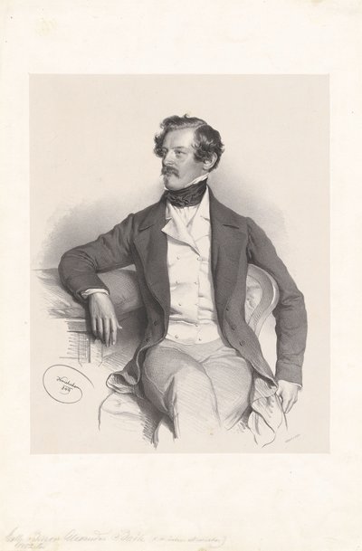 Alexander barone von Bach (1813-1893), giurista, politico da Josef Kriehuber