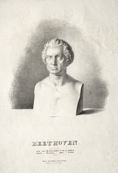 Busto di Ludwig van Beethoven da Josef Kriehuber
