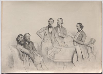 Compositori austriaci: Heinrich Proch, Franz von Suppé, Karl Binder, Anton Emil Titl, Anton Maria Storch da Josef Kriehuber