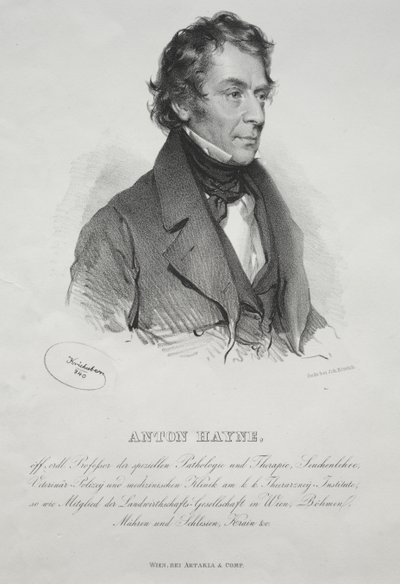 Ritratto del Dr. Anton Hayne da Josef Kriehuber