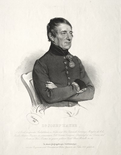 Ritratto del Dr. Joseph Hauer da Josef Kriehuber