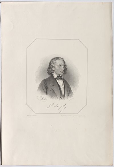 Ritratto di Franz Liszt, 1856 da Josef Kriehuber