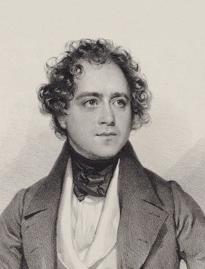 Ritratto del compositore Johann Vesque von Püttlingen 1803-1883, 1838 da Josef Kriehuber