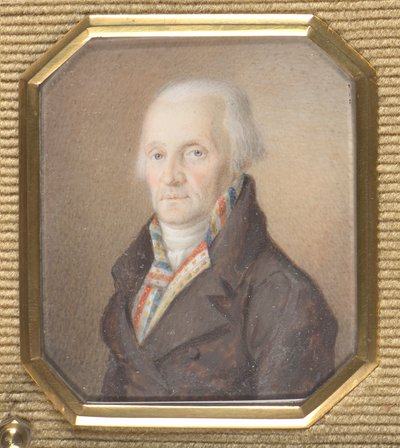 Signore anziano con gilet blu-bianco-rosso da Josef Lanzedelli d. Ä.
