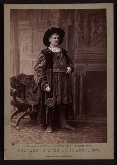 Johann Sigl, maestro decoratore alla sfilata in onore di Makart del 1879 da Josef Löwy