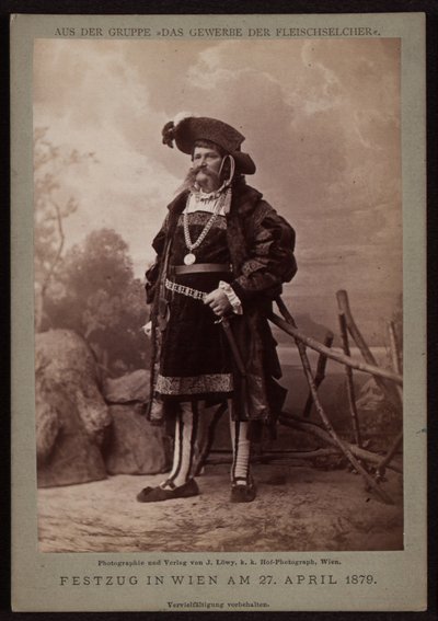 Jos. Ullmann, salumiere alla sfilata del Makart del 1879 da Josef Löwy