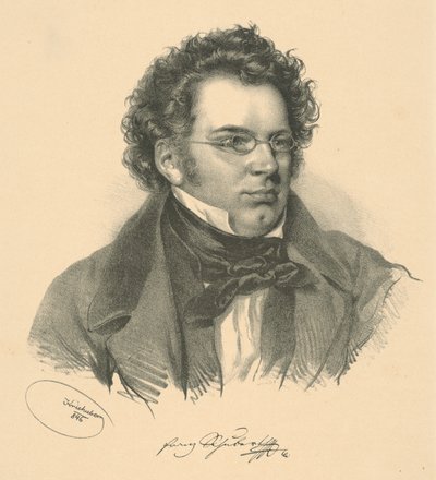 Ritratto di Franz Schubert 1797-1828, 1846 da Josef Nikolaus Kriehuber