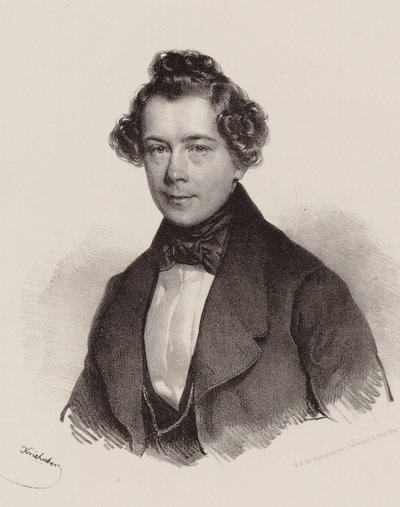 Ritratto del compositore Joseph Lanner 1801-1843, 1830 da Josef Nikolaus Kriehuber