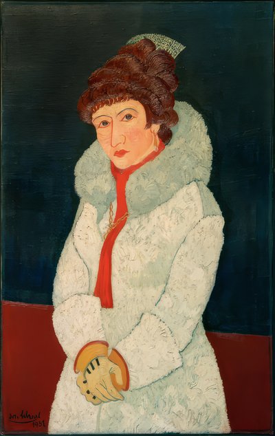 Signora in pelliccia da Josef Scharl