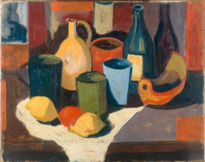 Natura morta con brocche e frutta da Josef Scharl