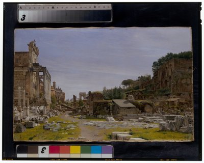 Due vedute del Foro Romano da Josef Theodor Hansen