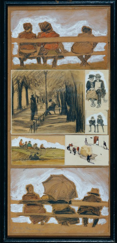 Studi dal parco (7 schizzi) da Josef Wawra