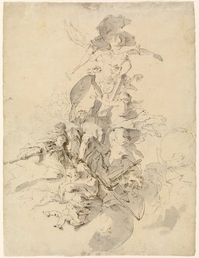 La glorificazione di un prelato da Josef Winterhalder the Younger