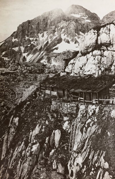 Album "Meine weltkriegs - Erinnerungen South-West Front (Carinzia, Italia, Trentino-Alto Adige) 31/03/1915-12/11/1918 - Josef Zohles Wien": campo militare in montagna da Josef Zohles