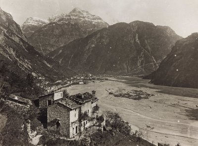 Album "Meine weltkriegs - Erinnerungen South-West Front (Carinzia, Italia, Trentino-Alto Adige) 31/03/1915-12/11/1918 - Josef Zohles Wien": vista di Chiusaforte da Josef Zohles