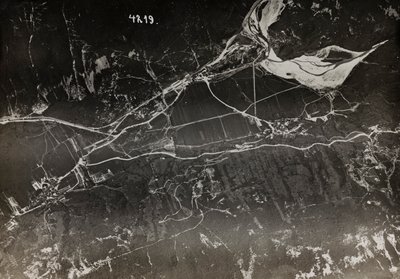 Album "Meine weltkriegs - Erinnerungen South-West Front (Carinzia, Italia, Trentino-Alto Adige) 31/03/1915-12/11/1918 - Josef Zohles Wien": vista aerea della città italiana da Josef Zohles