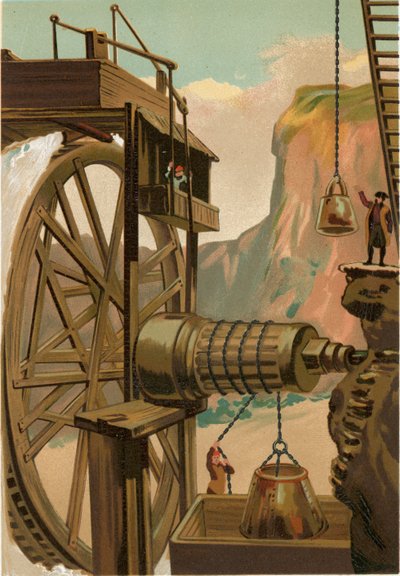 Agricola che dirige le miniere di Freyberg da Josep or Jose Planella Coromina