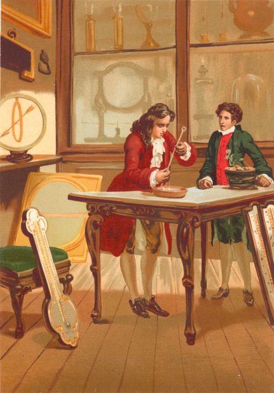 Rene Antoine Ferchault de Reaumur che costruisce il termometro da Josep or Jose Planella Coromina