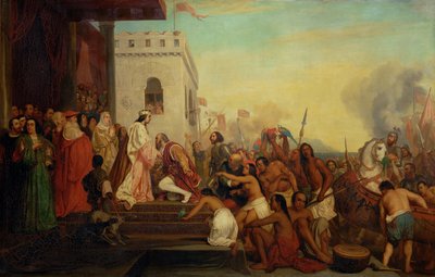 Cristoforo Colombo ricevuto da Ferdinando II e Isabella la Cattolica al suo ritorno dalle Indie ... da Joseph Nicolas Robert Fleury