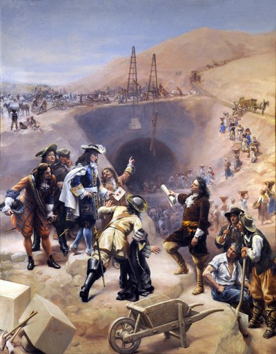 Cantiere del Canal du Midi da Joseph Noel Sylvestre