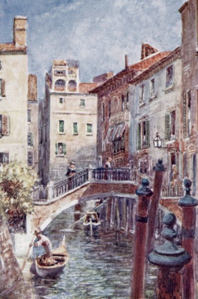 Un canale a Venezia (litografia a colori) da Joseph (after) Finnemore