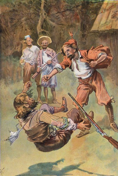 Robinson Crusoe: Lo spagnolo, con un colpo di pugno, lo buttò giù da Joseph (after) Finnemore
