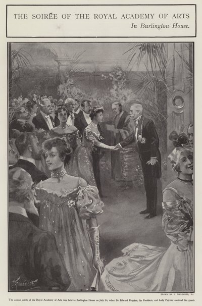 La serata della Royal Academy of Arts a Burlington House, Londra da Joseph (after) Finnemore