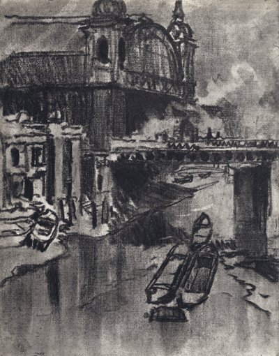 Stazione di Cannon Street (litografia) da Joseph (after) Pennell