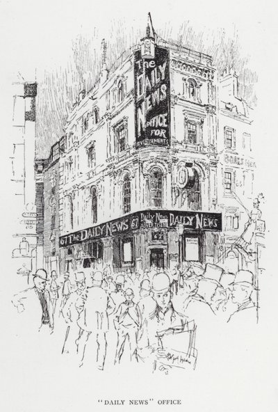 Ufficio del "Daily News" (litografia) da Joseph (after) Pennell
