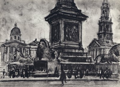 Leoni, Trafalgar Square da Joseph (after) Pennell