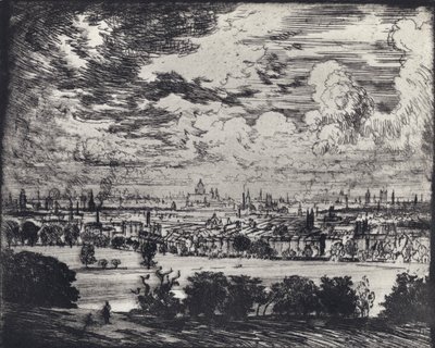 Londra, sopra Hampstead da Joseph (after) Pennell
