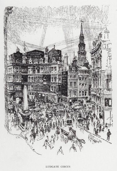 Ludgate Circus da Joseph (after) Pennell