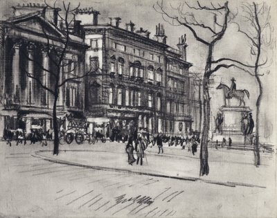 Palazzi di Piccadilly (litografia) da Joseph (after) Pennell