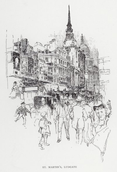 San Martino, Ludgate da Joseph (after) Pennell