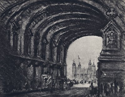 La Torre, dal Tower Bridge da Joseph (after) Pennell