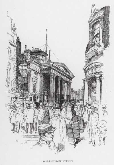 Wellington Street (litografia) da Joseph (after) Pennell