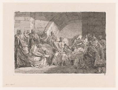 Socrate detta il suo testamento da Joseph Abel
