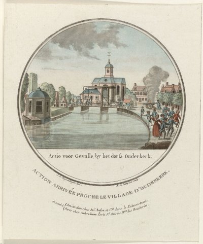 Attacco a Ouderkerk aan de Amstel, 1787 Azione presso il villaggio di Ouderkerk Attacchi prussiani ad Amsterdam nel 1787 da Joseph Alexandre Le Campion