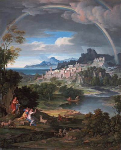 Paesaggio eroico con arcobaleno, 1806 da Joseph Anton Koch