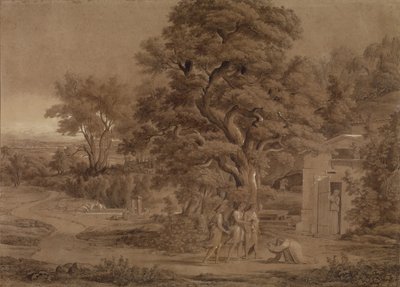 Paesaggio con Abramo e i tre angeli nella valle di Mambre da Joseph Anton Koch
