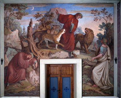 Rappresentazione di Dante e Virgilio dalla Divina Commedia di Dante (dettaglio) da Joseph Anton Koch
