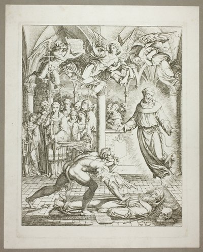 La lotta tra il diavolo e San Francesco d