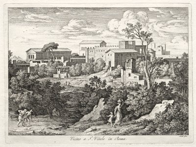 Veduta di San Vitale, Roma, c. 1810 da Joseph Anton Koch