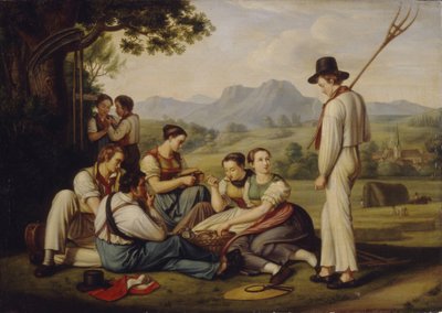 Falciatori a riposo da Joseph Anton Rhomberg