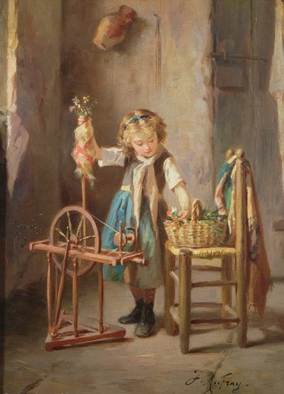Accanto alla ruota del filatoio da Joseph Athanase Aufray