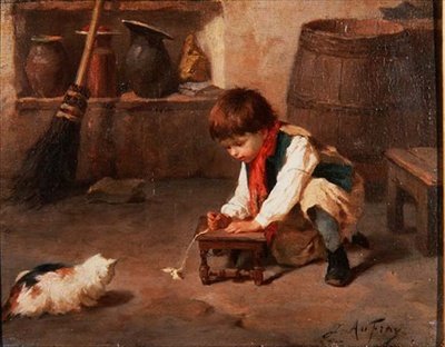 Giocando con il Gattino da Joseph Athanase Aufray