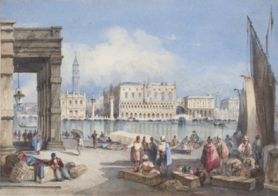 "Venezia", incollato nella pagina del titolo del diario di Thomas Moody di un tour attraverso la Svizzera e l