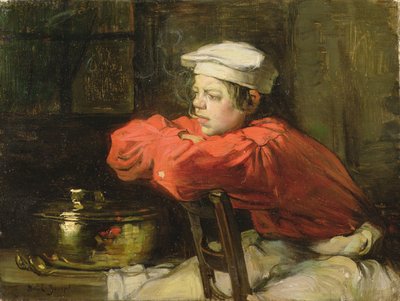 Ragazzo di cucina in pausa sigaretta da Joseph Bail