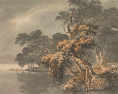 Alberi autunnali presso un lago da Joseph Barber