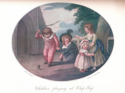 Bambini che giocano con la trottola, 1910 da Joseph Barney